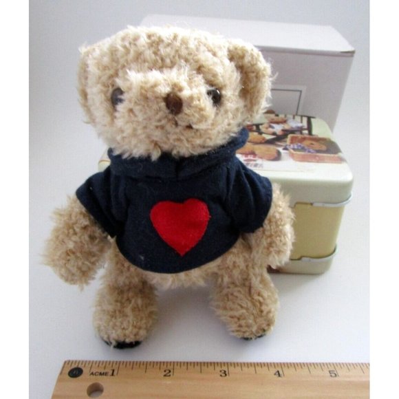 Baby Bear Plush Toy 6" in a Small Metal Suitcase/Lunch Box -MIK Korea LB-398 NIB - Picture 15 of 15